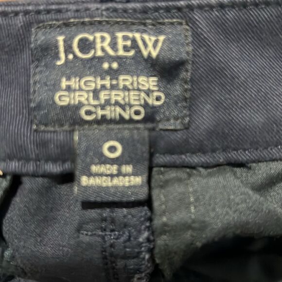 J. Crew Factory High-rise girlfriend chino pant Navy blue EUC size 0 - Picture 13 of 13